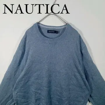 NAUTICA 파랑 크루넥 스웨터 L 노티카