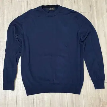 나노 유니버스 보풀레스 니트 L 사이즈 네이비 크루넥 니트