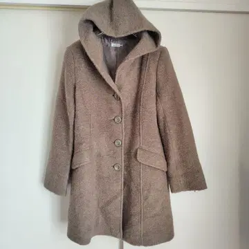 eur3 에울큐브 이토킨 롱 코트 후드 부착 울 코트