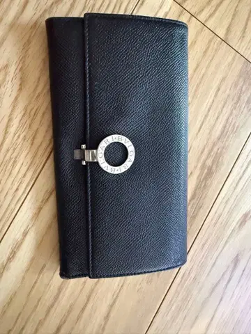 블랙 가죽 장지갑