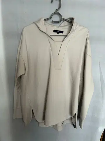 택 포함 laf. 베이지 후드 부착 풀오버 후드티 2S