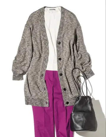 theory luxe 고년식 멜란지 롱 가디건