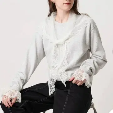 dahl'ia UNITED ARROWS 그레이 후드 부착 스웨터