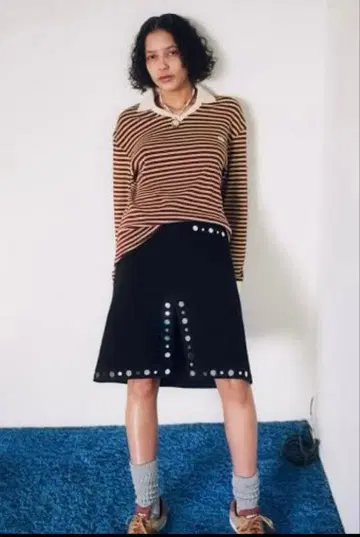 WALES BONNER Sonic 스트라이프 니트 폴로