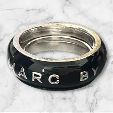 마크 바이 마크 제이콥스 블랙 로고 반지