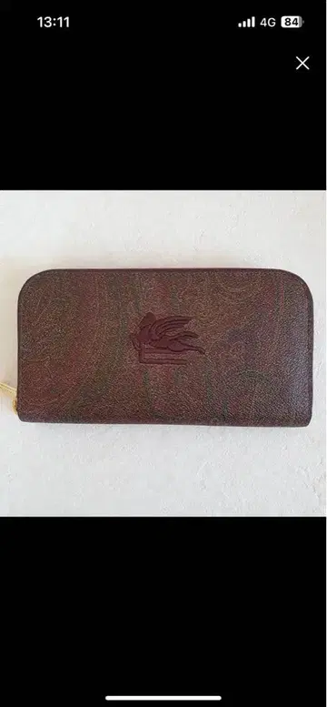 ETRO 페이즐리 자카드 지퍼 장지갑