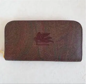 ETRO 페이즐리 자카드 지퍼 장지갑