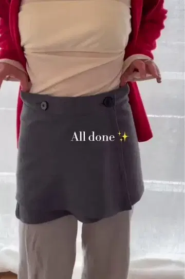 draw drawers 그레이 랩 스타일 미니 스커트