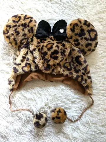 디즈니 팬캡 미니 레오파드 무늬