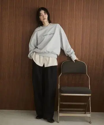 헌팅 트위드 턱 와이드 팬츠