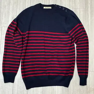 저널 스탠다드 L사이즈 스트라이프 스웨터 네이비/레드