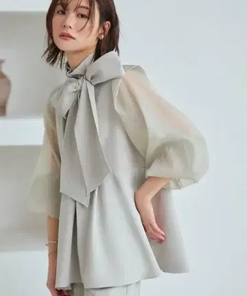 RUIRUE BOUTIQUE 오간자 셋업 그린 LL 사이즈