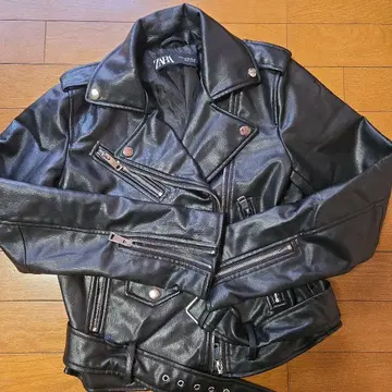 ZARA 블랙 더블 라이더 자켓 XS