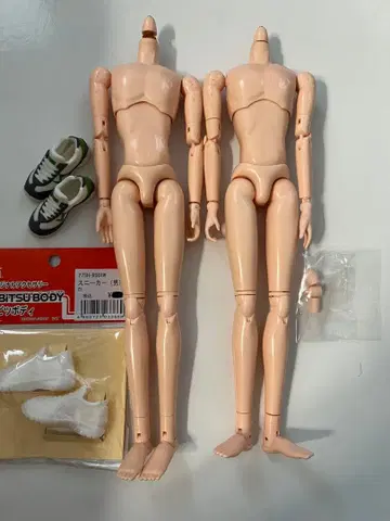 오비츠 바디 남성 버전 슬림 타입 인형 2체 내추럴 소체 신발