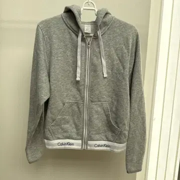 캘빈 클라인 그레이 풀 지퍼 후드티 M