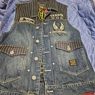 VANSON 데님 베스트 커스텀 디자인