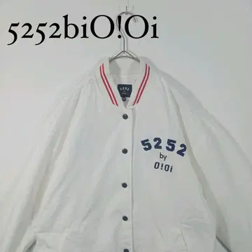 5252 by O!Oi 바시티 자켓 화이트 나일론 자켓 M