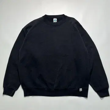 90s 디스커스 USA제 무지 맨투맨 L 블랙 플레인 7428