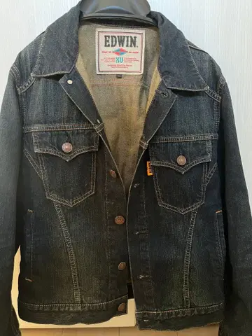 새상품급 EDWIN 다크 데님 자켓 남성용 L 사이즈