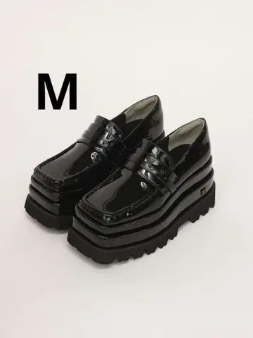 다리치 Darich 에나멜 플랫폼 로퍼 블랙 M