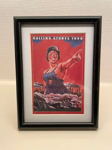 롤링 스톤스 US 투어 포스터풍 엽서 레코드 프레임 포함