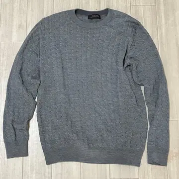 나노 유니버스 보풀 없는 니트 L 사이즈 그레이 케이블 짜임 스웨터