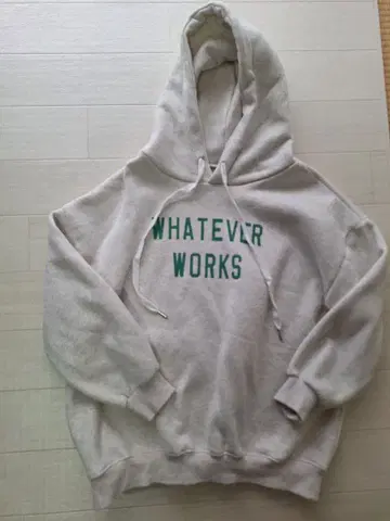 그레이 후드티 WHATEVER WORKS