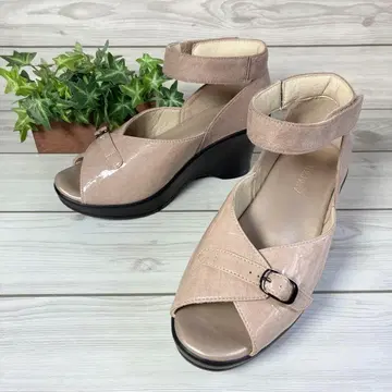 1199 [ 거의 새상품 ] AKAISHI 아카이시 샌들 베이지 L