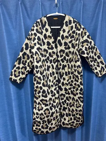 레오파드 무늬 롱 코트