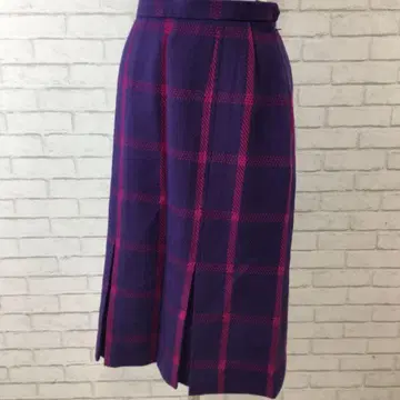 12.11 h150 롱 스커트 빈티지 체크 울