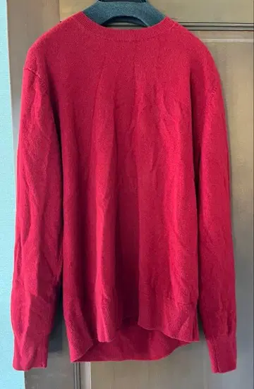 [ M 사이즈 ] 유니클로 100% 캐시미어 스웨터 레드