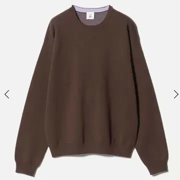 새상품 6(ROKU) 코튼울 밀라노 리브 크루넥 풀오버 니트