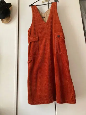 Sunny clouds 코듀로이 점프 스커트 오렌지