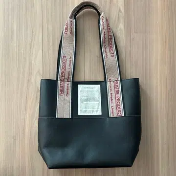 THEATER PRODUCTS 인조 가죽 자카드 테이프 토트백