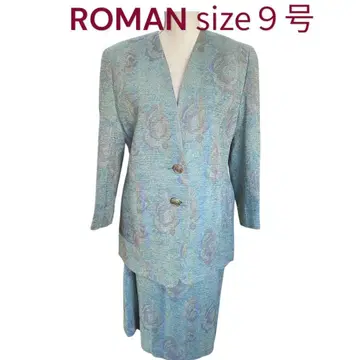 컨디션 최상 ROMAN 빈티지 고급 꽃무늬 노카라 셋업 수트