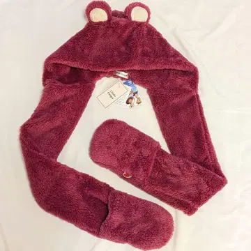 새상품 디즈니 로초 팬캡 후드 부착 머플러 토이스토리