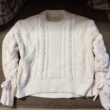 Gelato Pique 화이트 케이블 니트