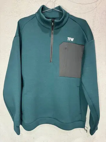 TFW 하프 지퍼 맨투맨 다크 그린