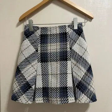 snidel 로빙 체크 미니 스커트 BLUE 블루 0 사이즈