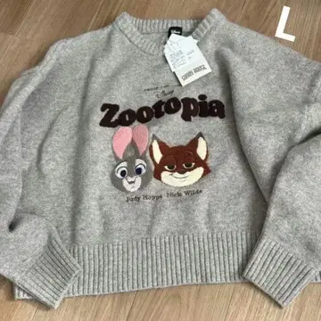 [ 미사용 새상품 ] 주토피아 니트 풀오버 L 사이즈 다크 베이지