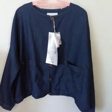 택 포함 Mushroom 데님풍 티셔츠 자켓