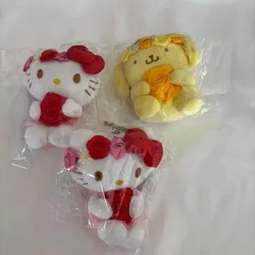 헬로키티 & 강아지 봉제 인형 세트