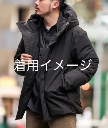 차오패닉 티피 테크 웜 지퍼 후드 블루종 블랙 S