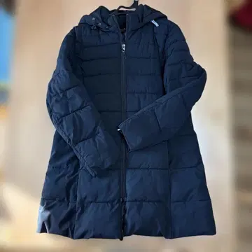 후드 부착 블랙 롱 자켓