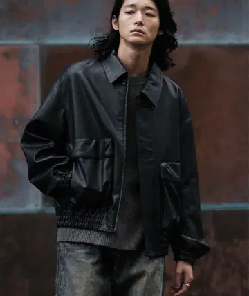 ARTIFICIAL GRAIN SHORT BLOUSON M 사이즈