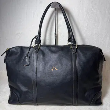 새상품급 키타무라 가죽 보스턴 백 블랙