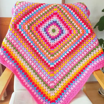 모티브 뜨기 담요 그래니 뜨기 멀티 커버 100cm x 100cm