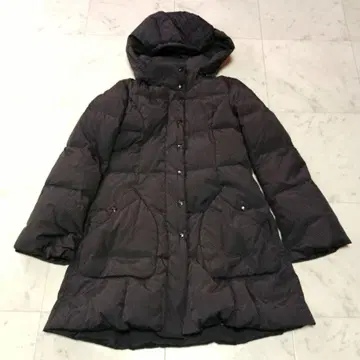 TO b. by agnes b 다운 롱 자켓 후드 탈부착 가능 36