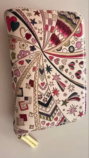 문코야 [ 오제키 ] 가죽 전통 공예품 글로시 하트 카드 케이스