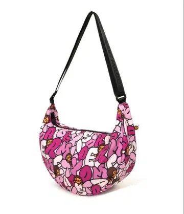 미사용 새상품 BABY MILO BUBBLE CAMO 패턴 크로스백 핑크